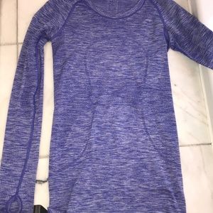 Purple Lululemon Swiftly Tech Long Sleeve Crew